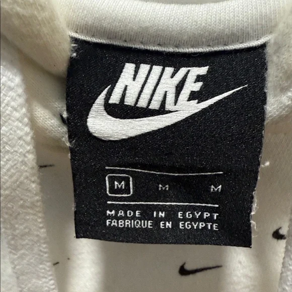 Nike White Hoodie with Black Accents - Picture 2 of 5